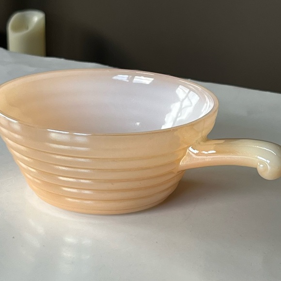 VTG Copper Tint (Lustre) Fire King by Anchor Hocking 12 oz casserole w/ handle - Picture 2 of 10